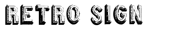 Retro sign font preview